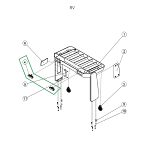Фара головного света встроенная для ричтрака RV (24V)